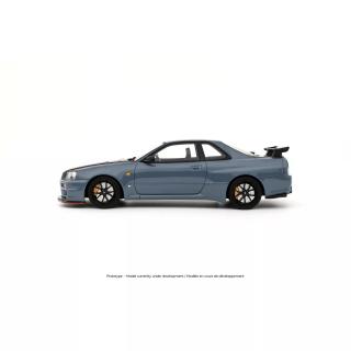 Nissan Skyline GT-R (BNR34) with Body Kit Stealth Grey 2025 OttO mobile 1:18 Resinemodell (Türen, Motorhaube... nicht zu öffnen!)